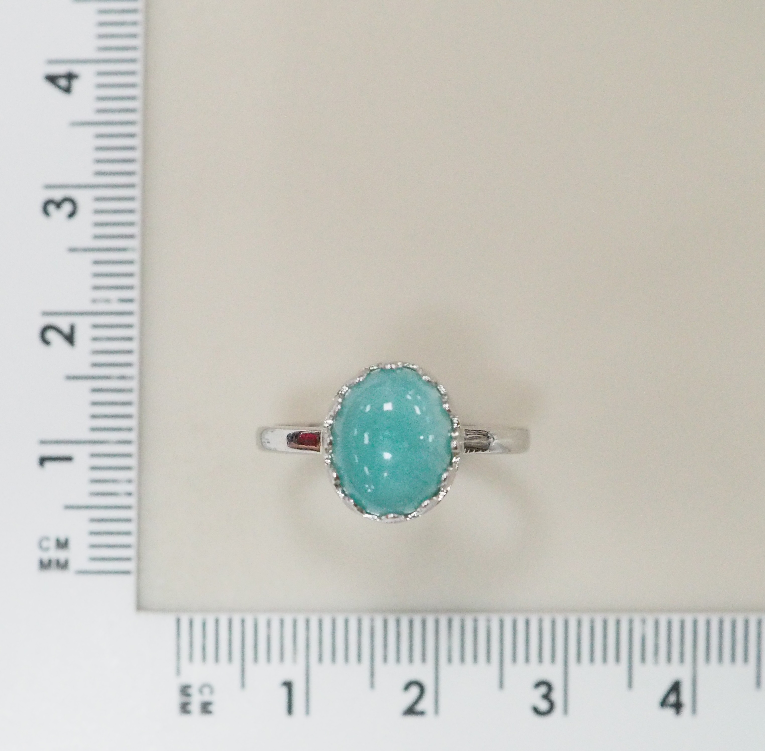 Серебряное кольцо с амазонитом